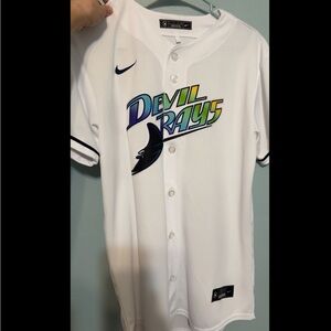 Nike Kids Devil Rays White Jersey
